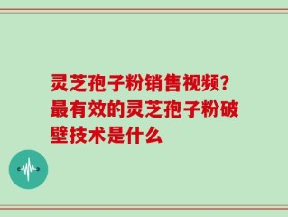 灵芝孢子粉销售视频？最有效的灵芝孢子粉破壁技术是什么