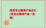 纯灵芝口服液产品总汇(灵芝口服液产品一览表)