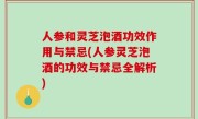 人参和灵芝泡酒功效作用与禁忌(人参灵芝泡酒的功效与禁忌全解析)
