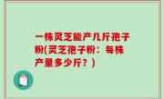 一株灵芝能产几斤孢子粉(灵芝孢子粉：每株产量多少斤？)