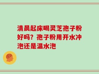 清晨起床喝灵芝孢子粉好吗？孢子粉用开水冲泡还是温水泡