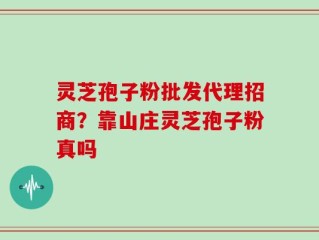 灵芝孢子粉批发代理招商？靠山庄灵芝孢子粉真吗