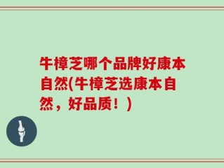 牛樟芝哪个品牌好康本自然(牛樟芝选康本自然，好品质！)