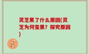 灵芝黑了什么原因(灵芝为何变黑？探究原因)