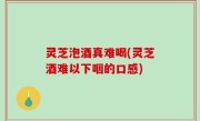 灵芝泡酒真难喝(灵芝酒难以下咽的口感)