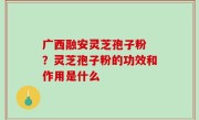 广西融安灵芝孢子粉 ？灵芝孢子粉的功效和作用是什么