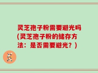 灵芝孢子粉需要避光吗(灵芝孢子粉的储存方法：是否需要避光？)