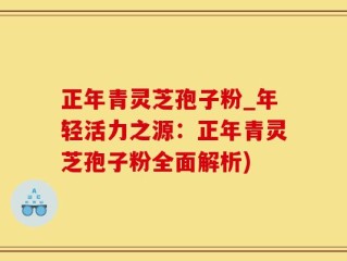 正年青灵芝孢子粉_年轻活力之源：正年青灵芝孢子粉全面解析)