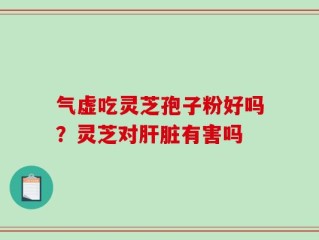 气虚吃灵芝孢子粉好吗？灵芝对肝脏有害吗