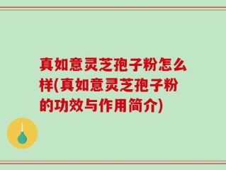 真如意灵芝孢子粉怎么样(真如意灵芝孢子粉的功效与作用简介)