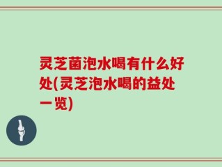 灵芝菌泡水喝有什么好处(灵芝泡水喝的益处一览)