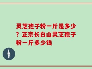 灵芝孢子粉一斤是多少？正宗长白山灵芝孢子粉一斤多少钱