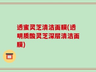 透蜜灵芝清洁面膜(透明质酸灵芝深层清洁面膜)