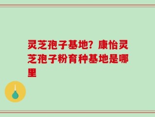 灵芝孢子基地？康怡灵芝孢子粉育种基地是哪里