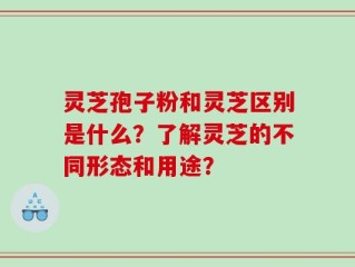 灵芝孢子粉和灵芝区别是什么？了解灵芝的不同形态和用途？