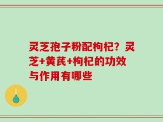 灵芝孢子粉配枸杞？灵芝+黄芪+枸杞的功效与作用有哪些