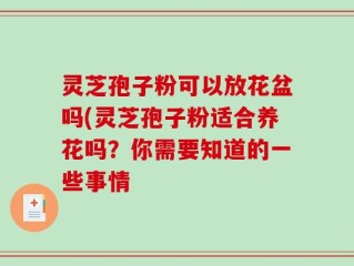 灵芝孢子粉可以放花盆吗(灵芝孢子粉适合养花吗？你需要知道的一些事情