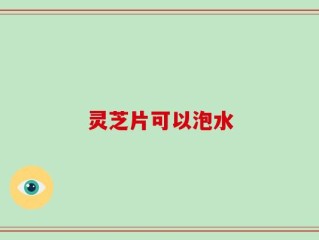 灵芝片可以泡水