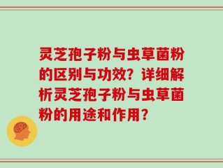 灵芝孢子粉与虫草菌粉的区别与功效？详细解析灵芝孢子粉与虫草菌粉的用途和作用？