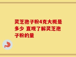 灵芝孢子粉4克大概是多少 直观了解灵芝孢子粉的量