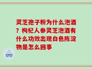 灵芝孢子粉为什么泡酒？枸杞人参灵芝泡酒有什么功效出现白色陈淀物是怎么回事