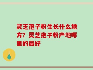 灵芝孢子粉生长什么地方？灵芝孢子粉产地哪里的最好