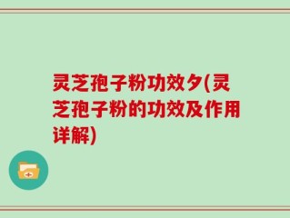 灵芝孢子粉功效夕(灵芝孢子粉的功效及作用详解)