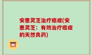 安惠灵芝治疗癌症(安惠灵芝：有效治疗癌症的天然良药)