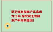 灵芝液态发酵产率高吗为什么(探究灵芝发酵液产率高的原因)