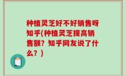 种植灵芝好不好销售呀知乎(种植灵芝提高销售额？知乎网友说了什么？)