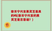 撒贝宁代言黑灵芝是真的吗(撒贝宁代言的黑灵芝是否靠谱？)