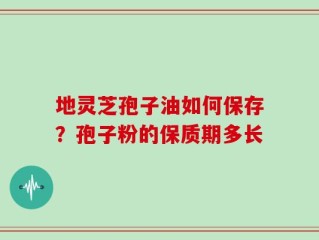 地灵芝孢子油如何保存？孢子粉的保质期多长