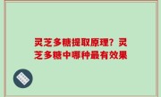 灵芝多糖提取原理？灵芝多糖中哪种最有效果