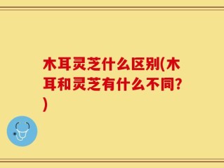 木耳灵芝什么区别(木耳和灵芝有什么不同？)