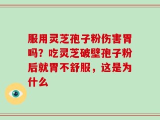 服用灵芝孢子粉伤害胃吗？吃灵芝破壁孢子粉后就胃不舒服，这是为什么