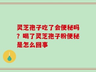 灵芝孢子吃了会便秘吗？喝了灵芝孢子粉便秘是怎么回事