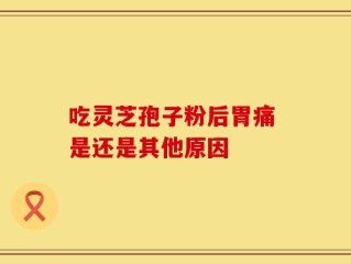 吃灵芝孢子粉后胃痛 是还是其他原因