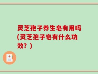 灵芝孢子养生皂有用吗(灵芝孢子皂有什么功效？)