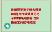 沈阳灵芝孢子粉去哪里破壁(寻找破壁灵芝孢子粉的购买渠道-沈阳拓荣堂药店可买到)