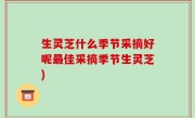 生灵芝什么季节采摘好呢最佳采摘季节生灵芝)