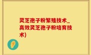 灵芝孢子粉繁殖技术_高效灵芝孢子粉培育技术)