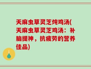 天麻虫草灵芝炖鸡汤(天麻虫草灵芝鸡汤：补脑提神，抗疲劳的营养佳品)