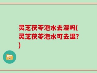 灵芝茯苓泡水去湿吗(灵芝茯苓泡水可去湿？)