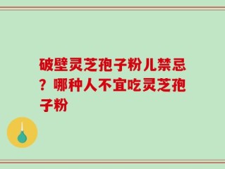 破壁灵芝孢子粉儿禁忌？哪种人不宜吃灵芝孢子粉