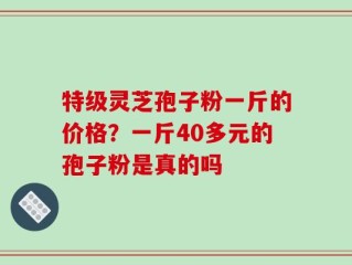 特级灵芝孢子粉一斤的价格？一斤40多元的孢子粉是真的吗
