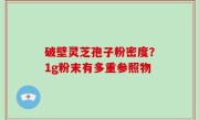 破壁灵芝孢子粉密度？1g粉末有多重参照物