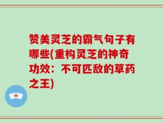 赞美灵芝的霸气句子有哪些(重构灵芝的神奇功效：不可匹敌的草药之王)