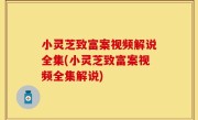 小灵芝致富案视频解说全集(小灵芝致富案视频全集解说)