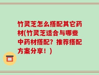 竹灵芝怎么搭配其它药材(竹灵芝适合与哪些中药材搭配？推荐搭配方案分享！)