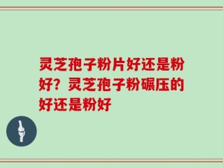 灵芝孢子粉片好还是粉好？灵芝孢子粉碾压的好还是粉好